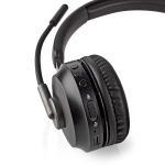 Nedis PC-Headset | On-Ear | Stereo | Bluetooth | Inklapbare Microfoon | Zwart