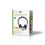 Nedis PC-Headset | On-Ear | Stereo | Bluetooth | Inklapbare Microfoon | Zwart