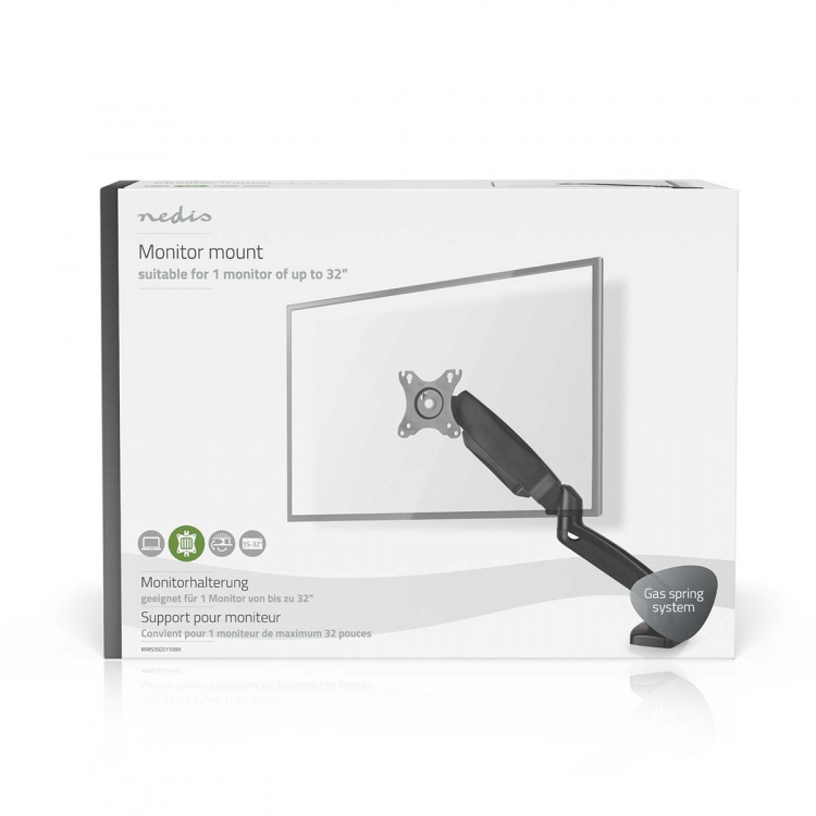 Nedis Monitorbeugel voor Bureaus | Gasveer | 1 Scherm | 15 - 32  Nedis Monitorbeugel voor Bureaus | Gasveer | 1 Scherm | 15 - 32