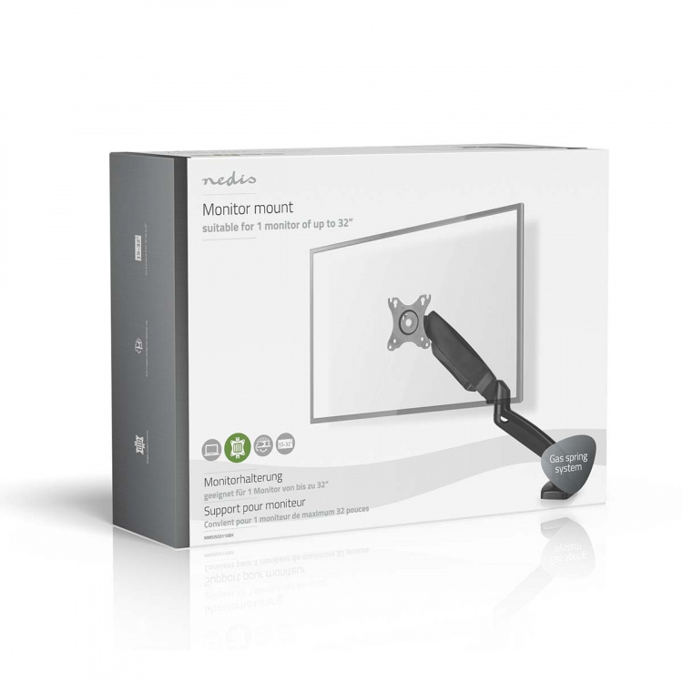 Nedis Monitorbeugel voor Bureaus | Gasveer | 1 Scherm | 15 - 32  Nedis Monitorbeugel voor Bureaus | Gasveer | 1 Scherm | 15 - 32