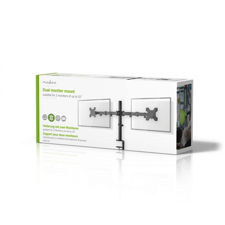 Nedis Monitorbeugel voor Bureaus | 2 Scherm(en) | 15 - 32  Nedis Monitorbeugel voor Bureaus | 2 Scherm(en) | 15 - 32