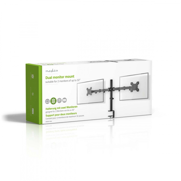 Nedis Monitorbeugel voor Bureaus | 2 Scherm(en) | 15 - 32  Nedis Monitorbeugel voor Bureaus | 2 Scherm(en) | 15 - 32