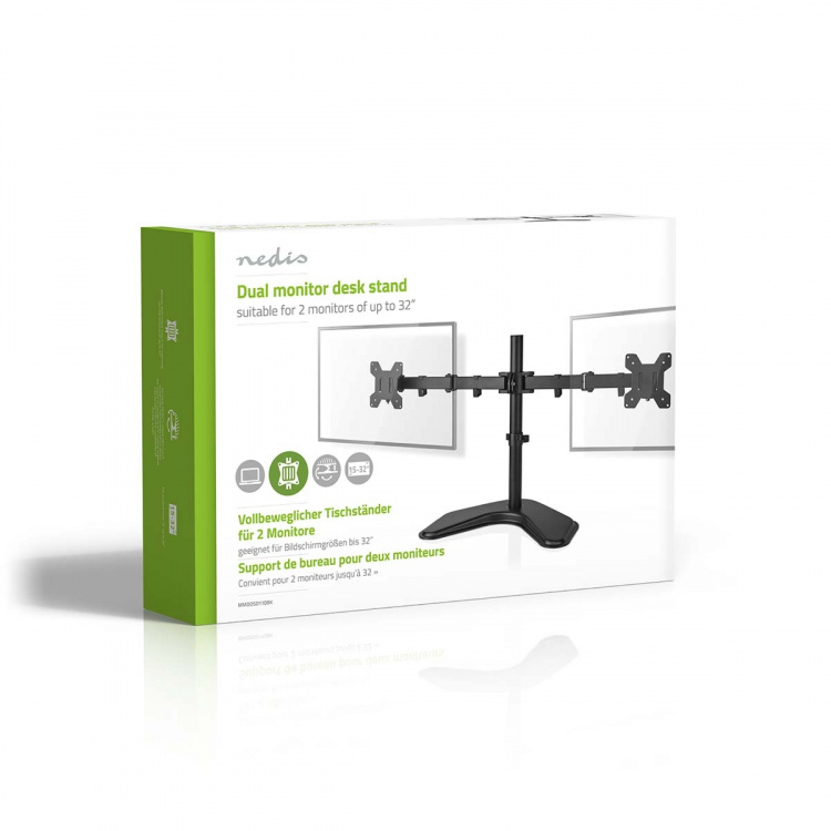 Nedis Monitorbeugel voor Bureaus | 2 Schermen | 15 - 32  Nedis Monitorbeugel voor Bureaus | 2 Schermen | 15 - 32