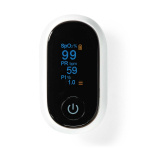 Nedis SmartLife Pulse Oximeter | Bluetooth® | LED | Anti-bewegingsinterferentie / Auditief alarm / Hoge precisie sensor / Perfusie-index / Polsslag / Zuurstofverzadiging (SpO2) | Wit