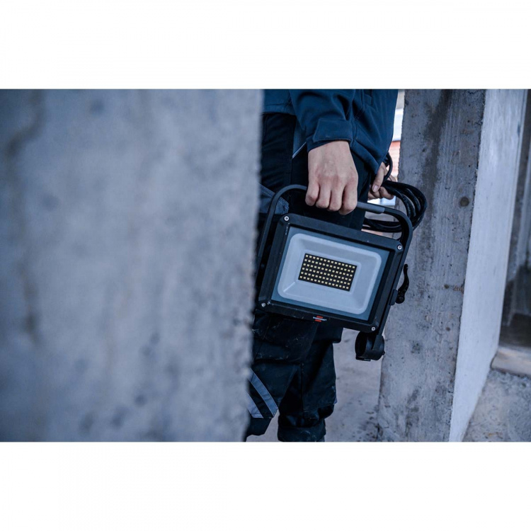 brennenstuhl Mobiele LED bouwlamp JARO 14060 M / LED werklamp 100W voor buiten (LED schijnwerper met 5m kabel, LED noodverlichting met 11500lm gemaakt van hoogwaardig aluminium, dimbaar, IP65)