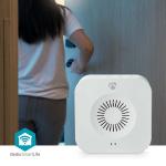 Nedis SmartLife Gong | RF, frequentie 433 MHz | Accessoire voor: WIFICDP10GY / WIFICDP30WT / WIFICDP40CWT | Batterij Gevoed / USB Gevoed | 4 geluiden | 4.5 V DC / 5 V DC | Instelbaar volume | Wit