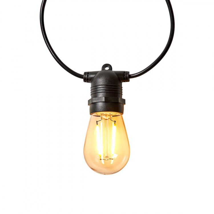 Nedis SmartLife Decoratieve Verlichting | Feestverlichting | Wi-Fi | Warm Wit | 10 LED\'s | 9.00 m | Android™ | Diameter bulb: 45 mm Nedis SmartLife Decoratieve Verlichting | Feestverlichting | Wi-Fi | Warm Wit | 10 LED\'s | 9.00 m | Android™ | Diameter bulb: 45 mm