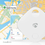 Nedis Keyfinder | Geschikt voor: Apple Find My App | Batterij Gevoed | 1x CR2032 | Incl. batterij(en) | Bluetooth® versie: 5.1 | Batterijlevensduur tot: 1 Jaar | Wit | 1 Stuks