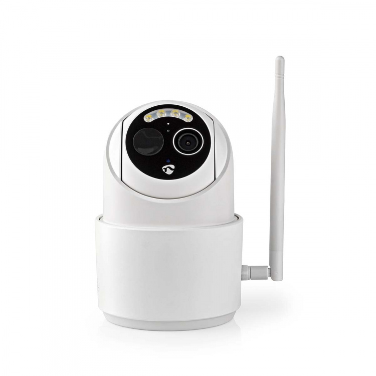 Nedis SmartLife Camera voor Buiten | Full HD 1080p | Pan tilt | IP65 | Max. batterijduur: 5 Maanden | Cloud Opslag (optioneel) / microSD (niet inbegrepen) | 5 V DC | Met bewegingssensor | Nachtzicht | Wit