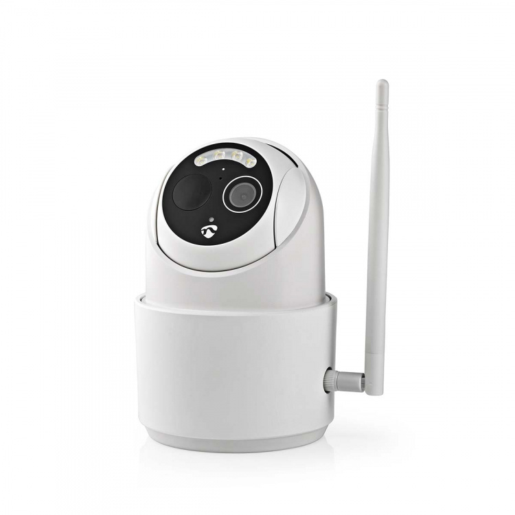 Nedis SmartLife Camera voor Buiten | Full HD 1080p | Pan tilt | IP65 | Max. batterijduur: 5 Maanden | Cloud Opslag (optioneel) / microSD (niet inbegrepen) | 5 V DC | Met bewegingssensor | Nachtzicht | Wit