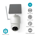 Nedis SmartLife Camera voor Buiten | Full HD 1080p | Pan tilt | IP65 | Cloud Opslag (optioneel) / microSD (niet inbegrepen) | 5 V DC | Met bewegingssensor | Nachtzicht | Wit