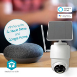 Nedis SmartLife Camera voor Buiten | Full HD 1080p | Pan tilt | IP65 | Cloud Opslag (optioneel) / microSD (niet inbegrepen) | 5 V DC | Met bewegingssensor | Nachtzicht | Wit