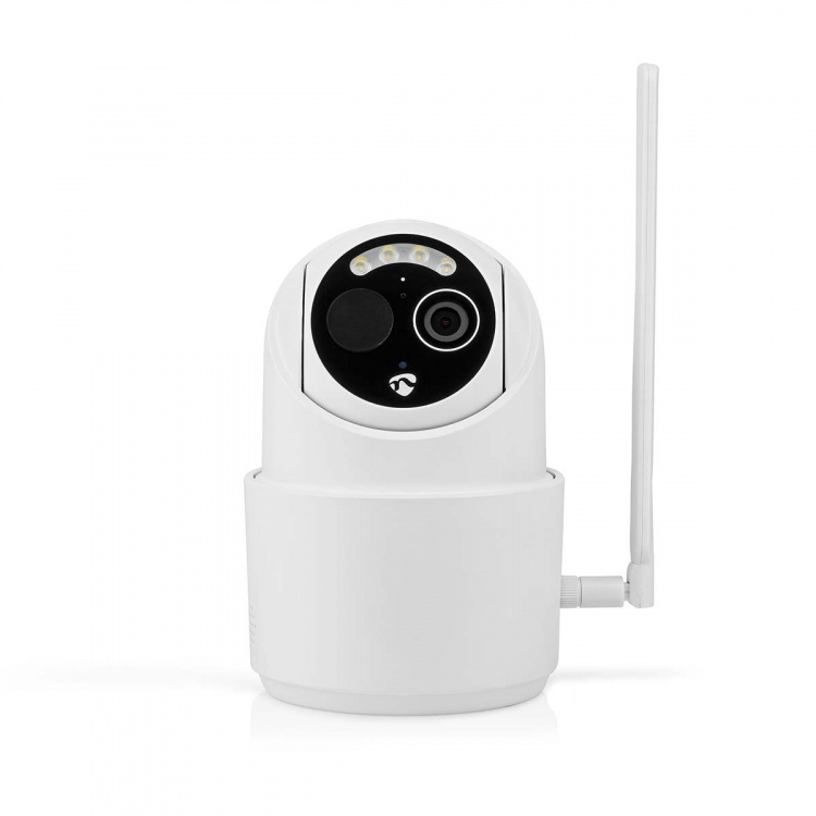 Nedis SmartLife Camera voor Buiten | Full HD 1080p | Pan tilt | IP65 | Cloud Opslag (optioneel) / microSD (niet inbegrepen) | 5 V DC | Met bewegingssensor | Nachtzicht | Wit