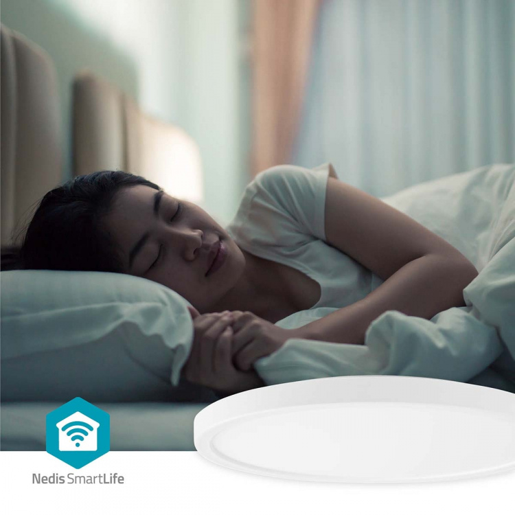Nedis SmartLife Plafondlamp | RGB / Warm tot Koel Wit | Rond | Diameter: 290 mm | 1800 lm | 2700 - 6500 K | IP20 | Energieklasse: F | Android™ / IOS
