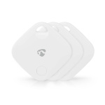 Nedis Keyfinder | Geschikt voor: Apple Find My App | Batterij Gevoed | 3x CR2032 | Incl. batterij(en) | Bluetooth® versie: 5.1 | Batterijlevensduur tot: 1 Jaar | Wit | 3 Stuks