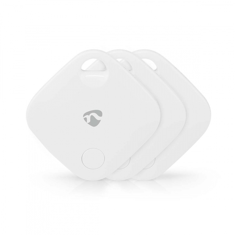Nedis Keyfinder | Geschikt voor: Apple Find My App | Batterij Gevoed | 3x CR2032 | Incl. batterij(en) | Bluetooth® versie: 5.1 | Batterijlevensduur tot: 1 Jaar | Wit | 3 Stuks