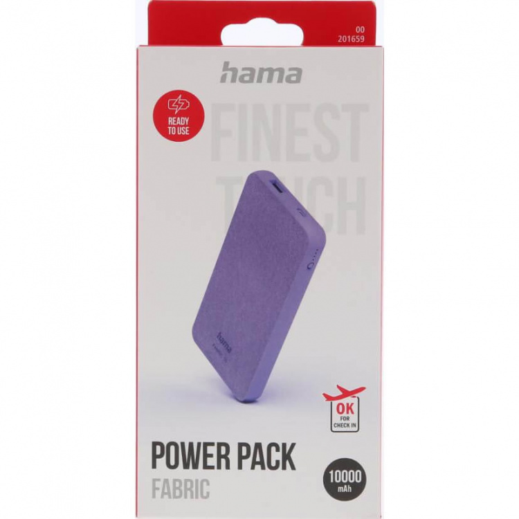 Powerbank Fabric 10000mAh Purple
