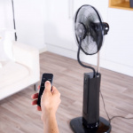 Floor Fan With Cooling Mist Black