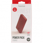 Powerbank Fabric 10000mAh Chili Red