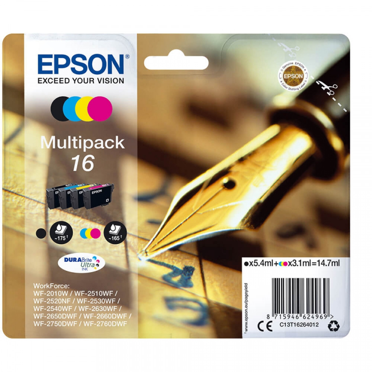 Ink C13T16264012 16 Multipack, Pen and Crossword