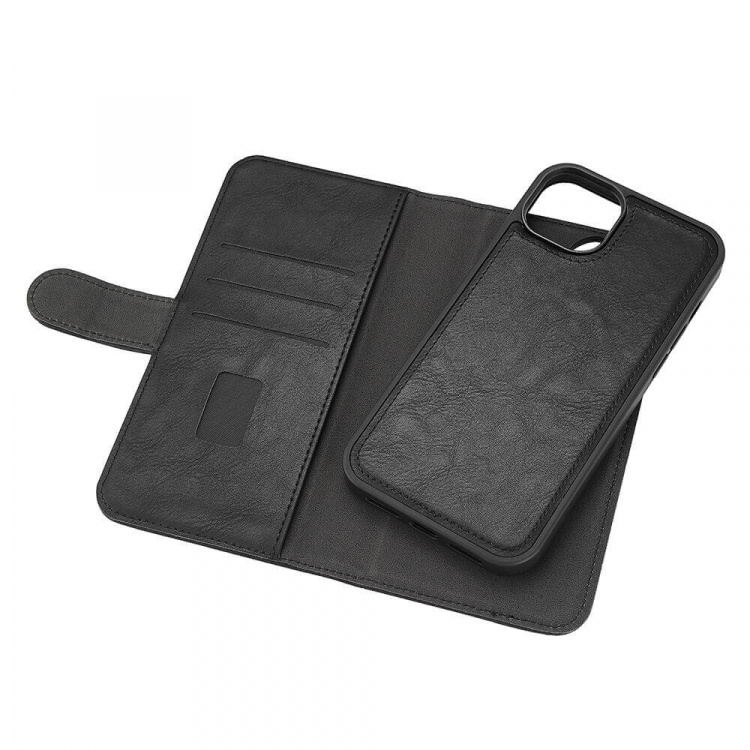 Wallet Case 2-in-1 3 Card Slots MagSeries Black - iPhone 15 Plus Wallet Case 2-in-1 3 Card Slots MagSeries Black - iPhone 15 Plus