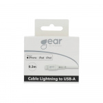 GEAR Ronde Oplaadkabel Lightning naar USB-A 0,3m Wit MFI GEAR Ronde Oplaadkabel Lightning naar USB-A 0,3m Wit MFI