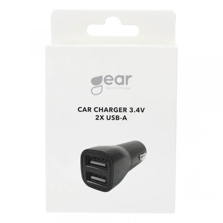 Charger 12/24V 2xUSB-A 3,4A Black