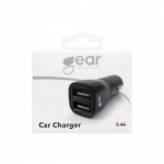 Charger 12/24V 2xUSB-A 3,4A Black