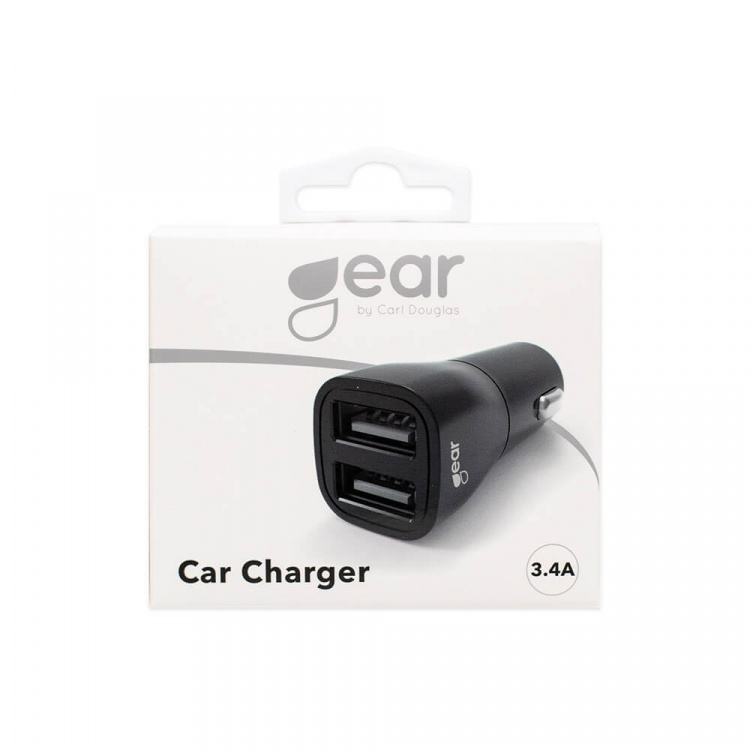 Charger 12/24V 2xUSB-A 3,4A Black