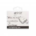 Charger 220V 1xUSB 2,4A White Lightning cable 1m MFI C89 Charger 220V 1xUSB 2,4A White Lightning cable 1m MFI C89
