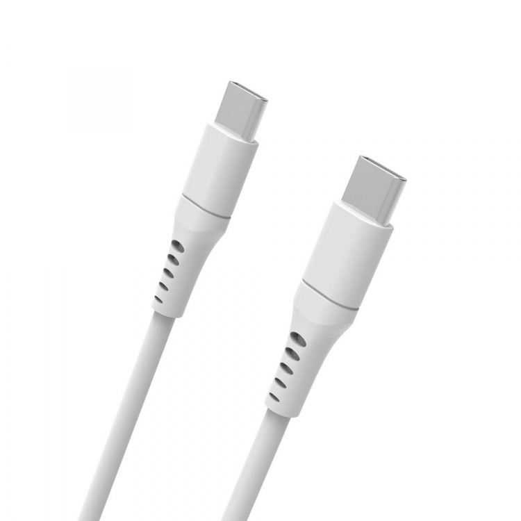 USB Cable USB-C to USB-C 2.0 3m White Rund cable