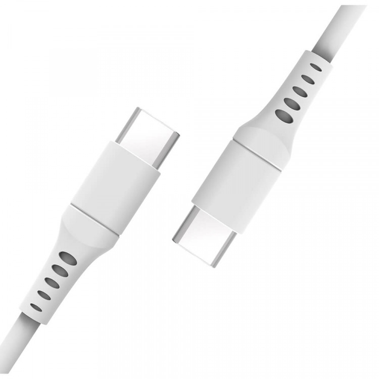 USB Cable USB-C to USB-C 2.0 3m White Rund cable