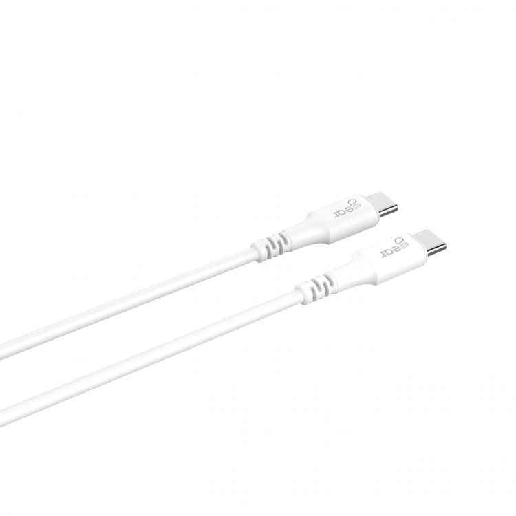 USB Cable USB-C to USB-C 2.0 3m White Rund cable