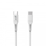 Cable USB-C to USB-C 2.0 1m White Rund Kabel