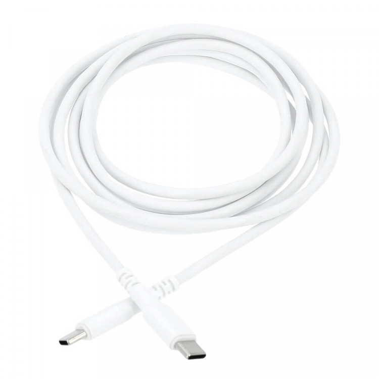Cable USB-C to USB-C 2.0 2m White Rund Kabel