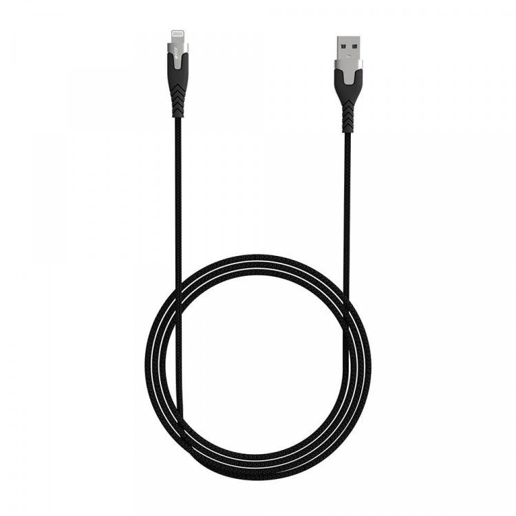 Cable PRO USB-A to Lightning C89 1.5m Black Kevlarcabel and Metalhousing