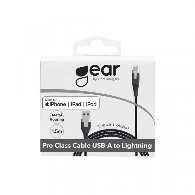 Cable PRO USB-A to Lightning C89 1.5m Black Kevlarcabel and Metalhousing