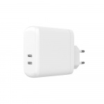 Charger 220V 2xUSB-C PD 60W White