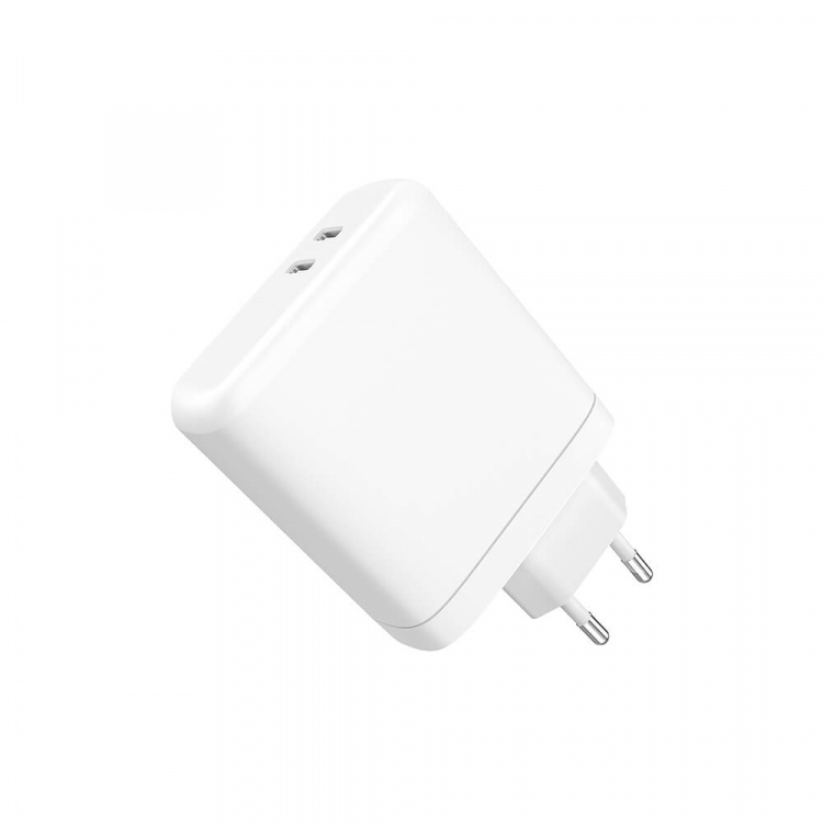 Charger 220V 2xUSB-C PD 60W White