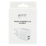 Charger 220V 2xUSB-A 3,4A White