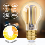 Alpina WiFi Slimme E27 LED Draad Warm Wit 5,5W 470 lm