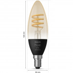 Philips Hue White Ambiance Filament E14 Kron 350 lm 2-pack