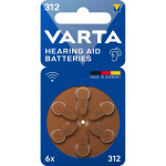 Varta Zinc-Air Batterij PR41 Type 312 | 1.45 V DC | 6-Blister | Gehoorapparaat | Bruin Varta Zinc-Air Batterij PR41 Type 312 | 1.45 V DC | 6-Blister | Gehoorapparaat | Bruin