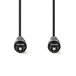Nedis Optische Audiokabel | TosLink Male | TosLink Male | 3.00 m | Rond | PVC | Zwart | Label Nedis Optische Audiokabel | TosLink Male | TosLink Male | 3.00 m | Rond | PVC | Zwart | Label