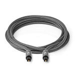 Nedis Optische Audiokabel | TosLink Male | TosLink Male | 5.00 m | Rond | Gevlochten | Gun Metal Grijs | Cover Window Box Nedis Optische Audiokabel | TosLink Male | TosLink Male | 5.00 m | Rond | Gevlochten | Gun Metal Grijs | Cover Window Box
