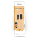 Nedis DisplayPort-Kabel | DisplayPort Male | HDMI™ Connector | 4K@30Hz | Vernikkeld | 3.00 m | Rond | PVC | Zwart | Doos Nedis DisplayPort-Kabel | DisplayPort Male | HDMI™ Connector | 4K@30Hz | Vernikkeld | 3.00 m | Rond | PVC | Zwart | Doos
