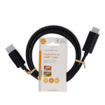 Nedis DisplayPort-Kabel | DisplayPort Male | HDMI™ Connector | 1080p | Vernikkeld | 2.00 m | Rond | PVC | Zwart | Label Nedis DisplayPort-Kabel | DisplayPort Male | HDMI™ Connector | 1080p | Vernikkeld | 2.00 m | Rond | PVC | Zwart | Label