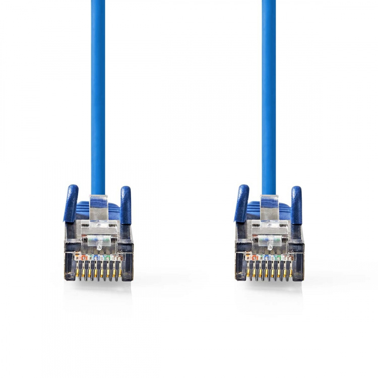 Nedis CAT5e Netwerkkabel | SF/UTP | RJ45 Male | RJ45 Male | 2.00 m | Rond | PVC | Blauw | Label Nedis CAT5e Netwerkkabel | SF/UTP | RJ45 Male | RJ45 Male | 2.00 m | Rond | PVC | Blauw | Label