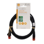 Nedis CAT6 Netwerkkabel | RJ45 Male | RJ45 Male | U/UTP | 2.00 m | Rond | PVC | Zwart | Label