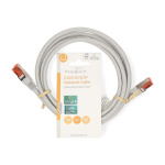 Nedis CAT6 Netwerkkabel | RJ45 Male | RJ45 Male | SF/UTP | 2.00 m | Rond | PVC | Grijs | Label